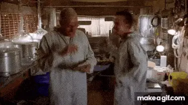 Walter e Jesse comemorando