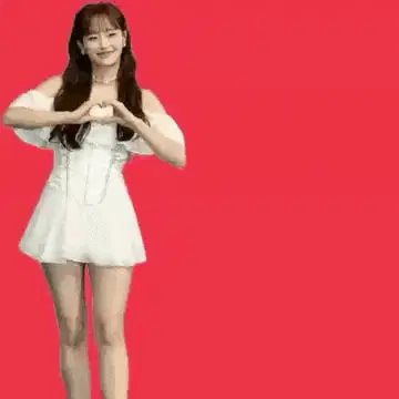 Chuu com coração feliz